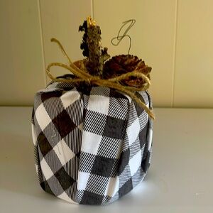 Fabric and white fabric pumpkin